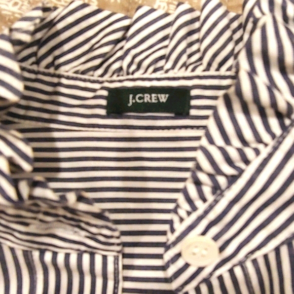 J.Crew 💟H.P.❤High Collar, Small Ruffle, COTTON - Picture 3 of 4